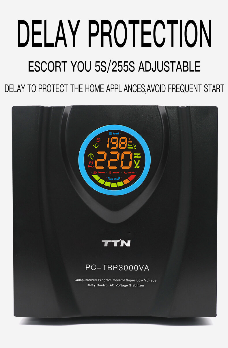 Regulador de voltaje de control de relé de alta calidad PC-TCR500VA-15K 80V 8000VA